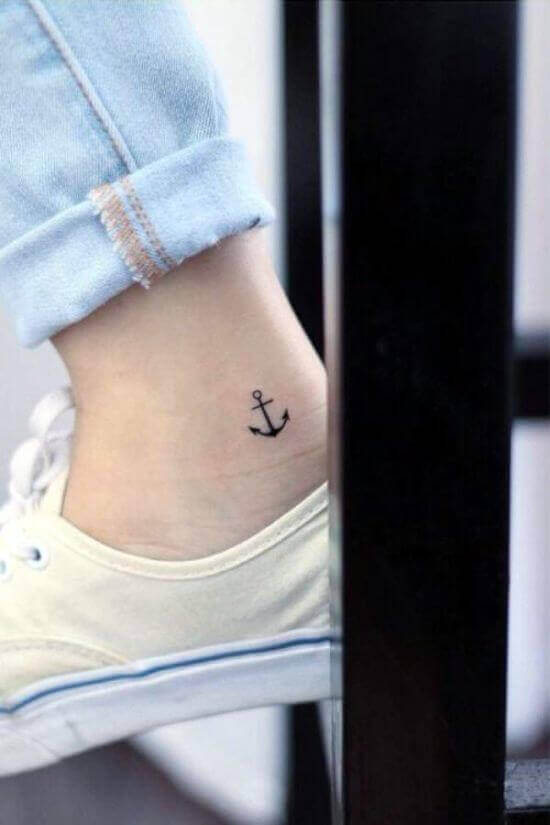 Beautiful Simple Anchor tattoos for girl 2021
