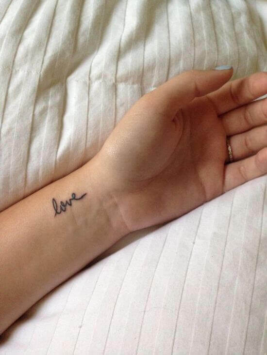 Best and Simple LOVE Tattoo art for Female