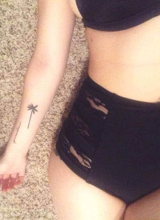 Best female Palm tree tattoos