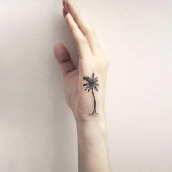 Best palm tree tattoo for women