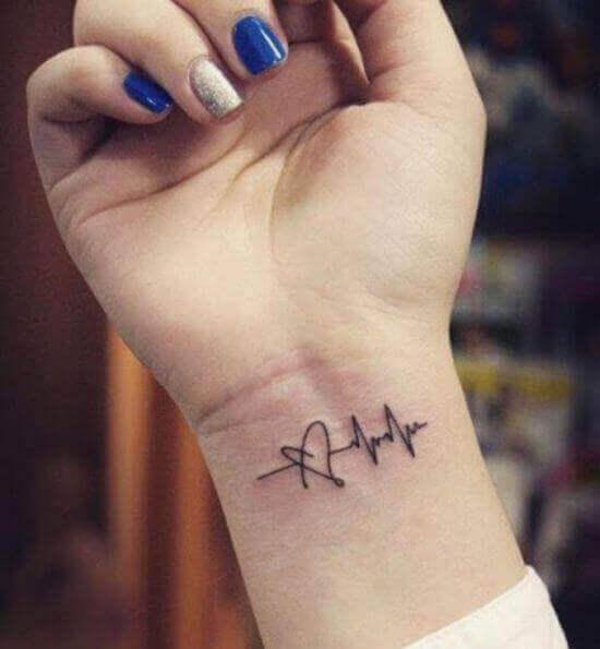 Best simple Hearbeat Tattoos designs for womens