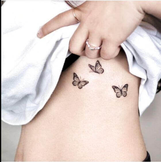 Butterfly Tattoos on women ribcage (1) (1)