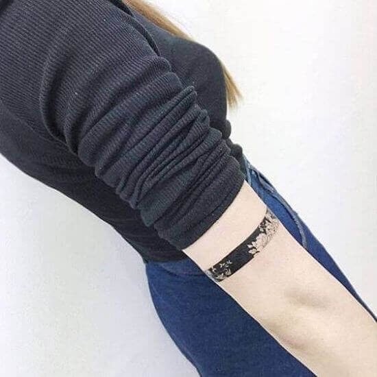 Cool and Simple Armbad Tattoos for girls