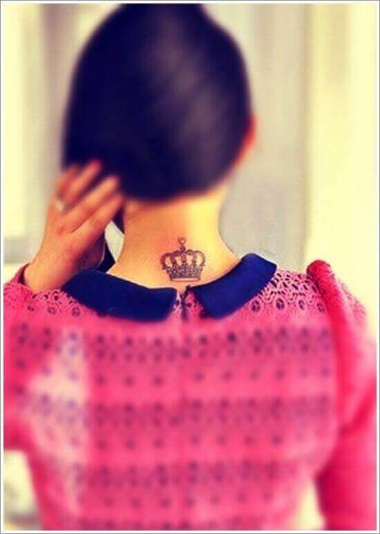 Cute and simple Crown tattoos for women