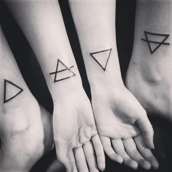 Geometric Triangle tattoos