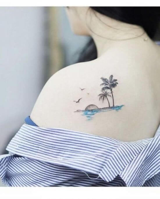 Shoulder back tattoo