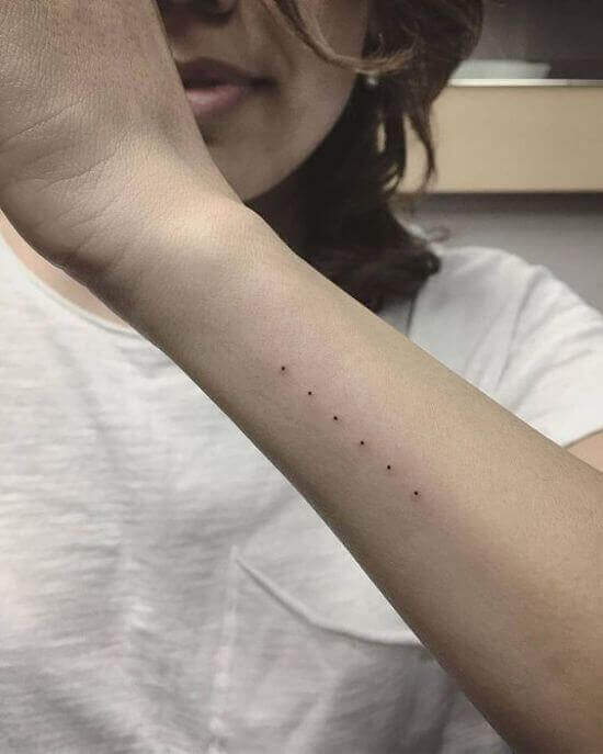 Simple Dot Tattoo ideas for girls and Women