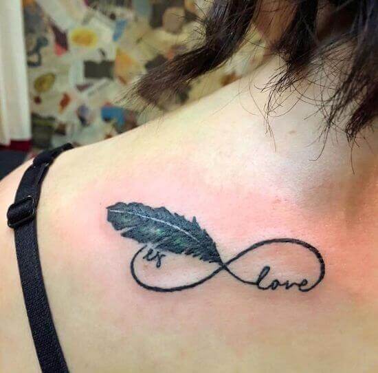 40+ Feather Infinity Symbol Tattoos