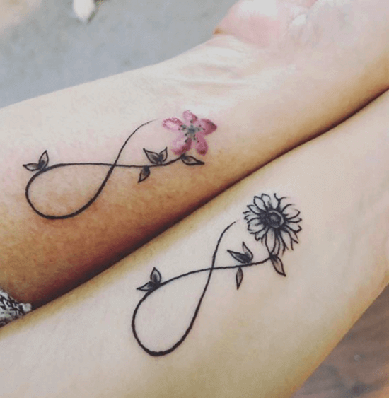 Flower and Infinity Tattoo image