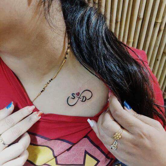 Infinity Tattoo on Collar Bone