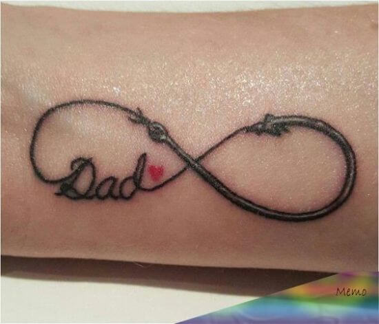 Infinity Tattoo with Dad Memorial