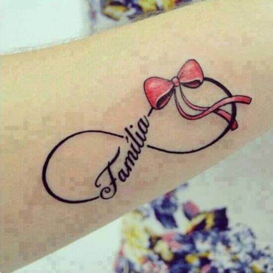 Infinity Tattoo with a Bow