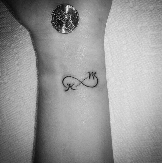 Infinity Tattoos with Initials