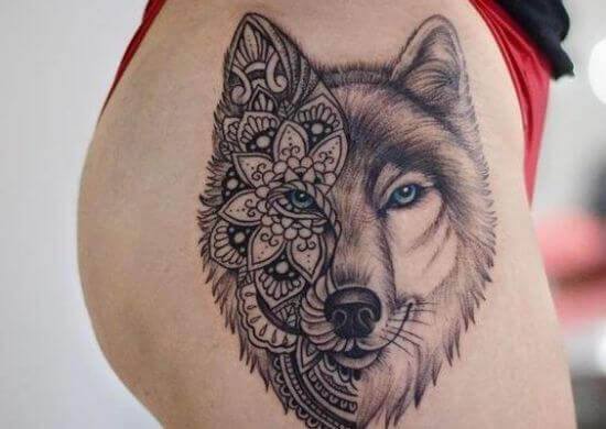 Mandala Wolf Tattoo designs