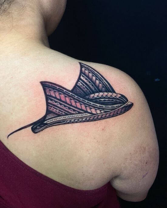 Polynesian Ray Fish Tattoo Designs