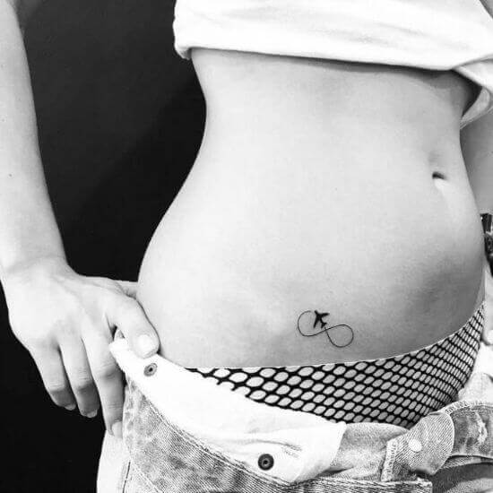 Tummy Infinity tattoo designs for girls