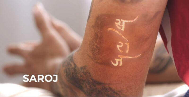 Virat Kohli's mother's name tattoo Saroj