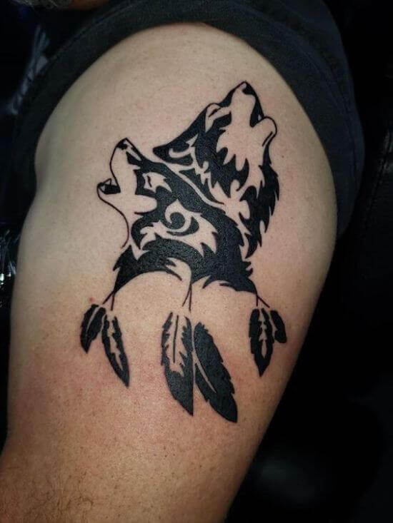 Wolf With Feathers Tattoo designs 2021