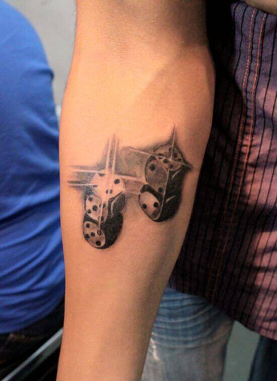 Awesome Dice Tattoo Designs on Arm