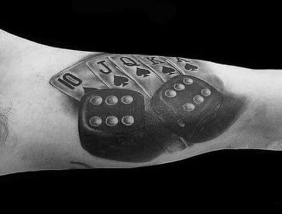 Best 3D Dice Tattoo