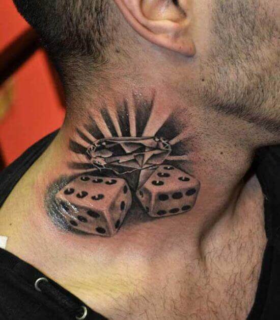 Best Neck Dice tattoo Ideas