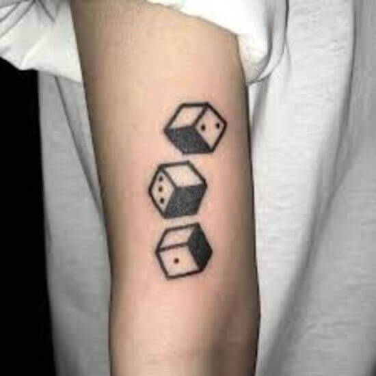 Dice Tattoo designs on forearm