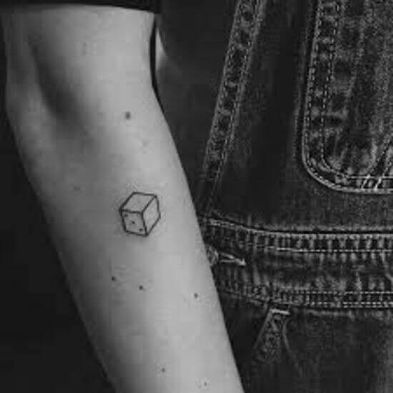 Simple Dice Tattoo Ideas for men and women