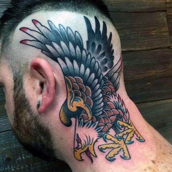 Bird tattoo designs on head