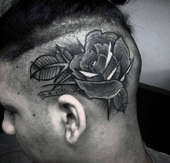 Flower head tattoos