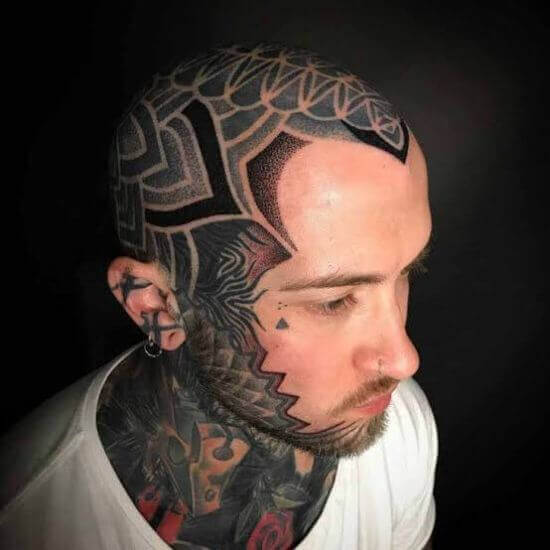 Full Head tattoos designs