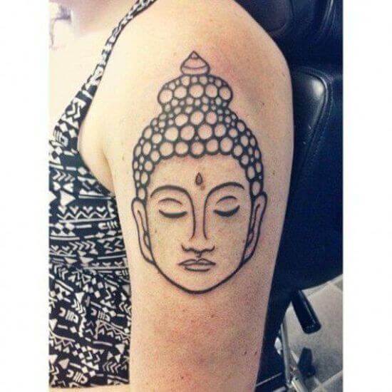 face of Buddha tattoo