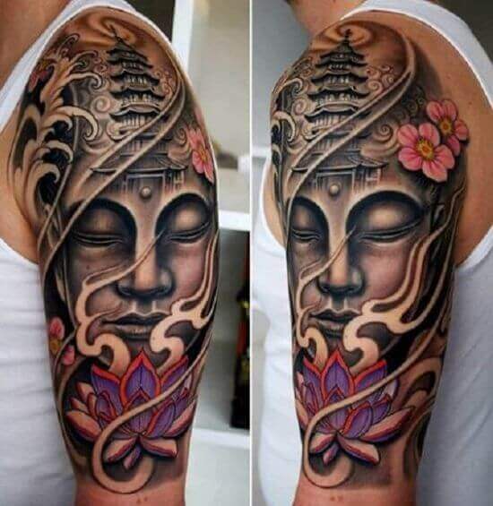 Buddha arm tattoos designs