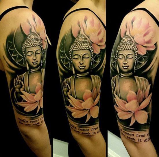 Colorful Buddha tattoo Designs