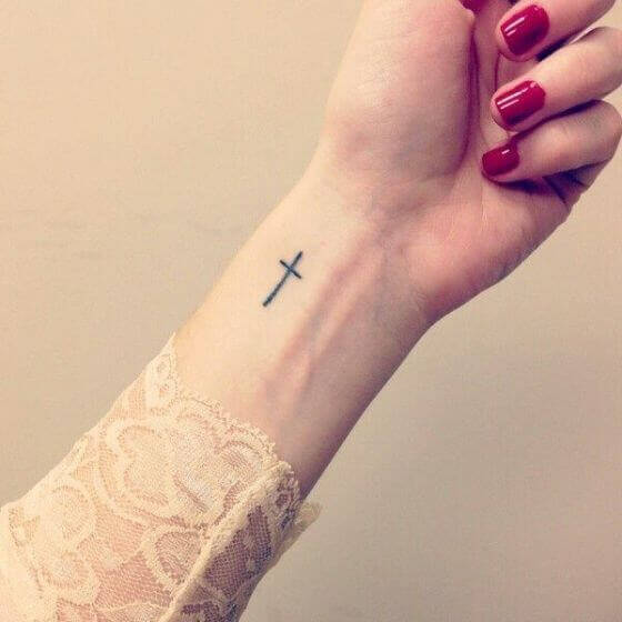 61 Simple And Outstanding Cross Tattoos On Wrist Expressing Belief  Psycho  Tats