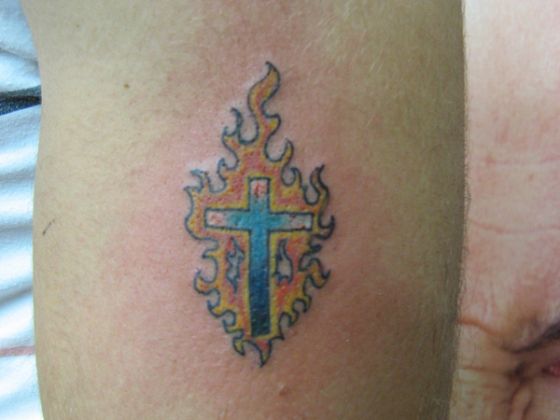 Fiery Blue Cross Tattoo (1) (1)