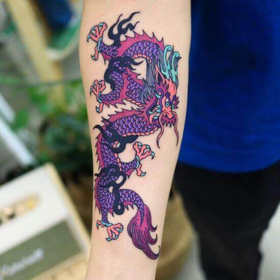 Japanese Dragon Sleeve Tattoo