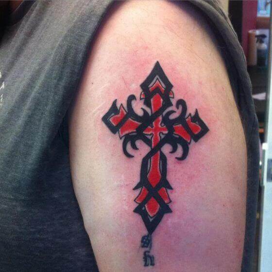 Tribal Cross Tattoo