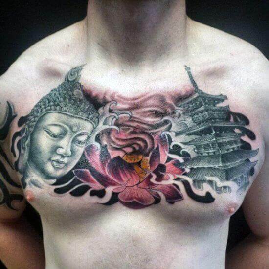 tattoos of buddha on chest