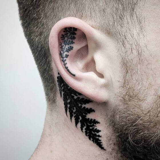 Creative Ear tattoo designs for men