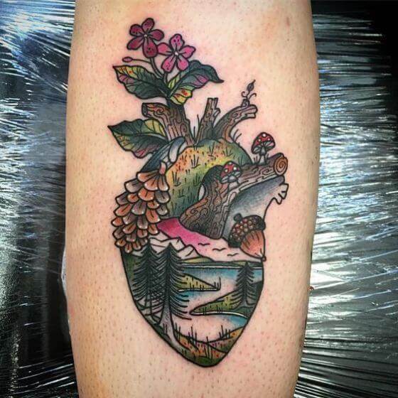 Mixed Heart tattoo image