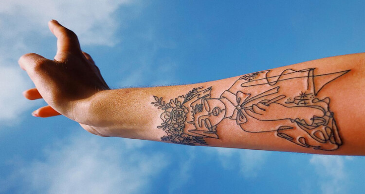Outline Arm tattoo image