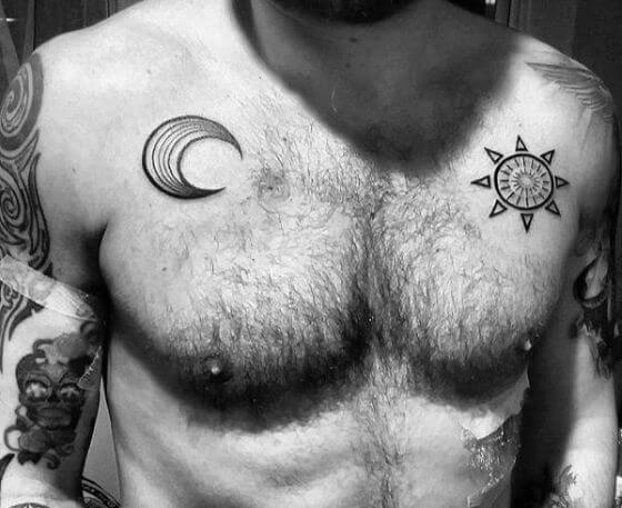 Chest tattoo Designs on man chest
