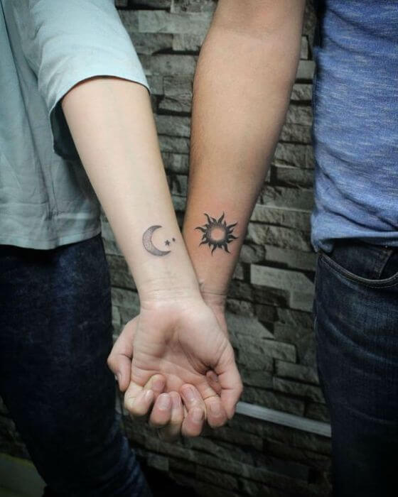 Couple Sun and Moon Tattoo ideas