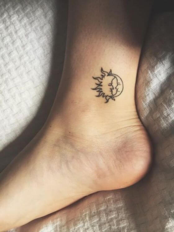 Cute sun and moon becoming one