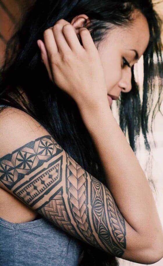 Girl Arm Maori tattoo