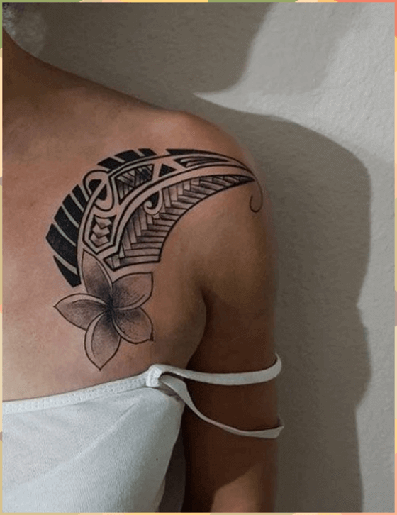 Maori Tattoo Design On The Shoulder