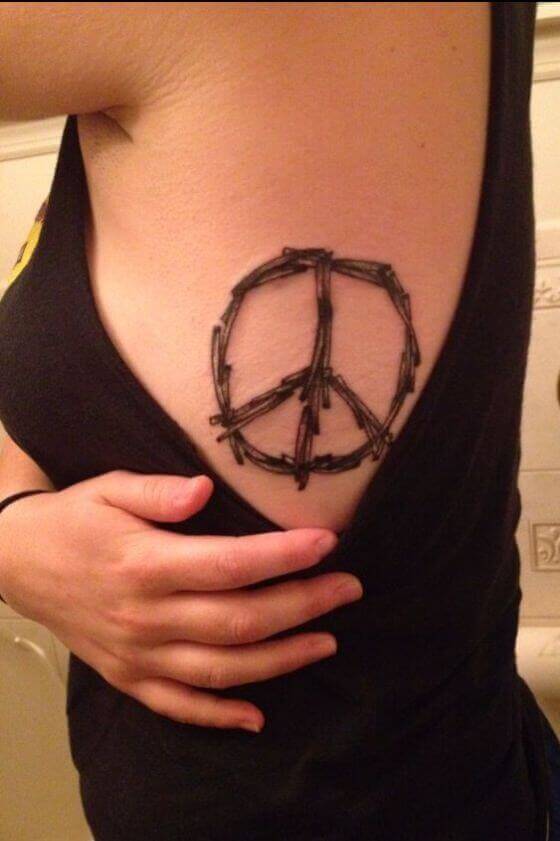 Peace Symbol Tattoo for female