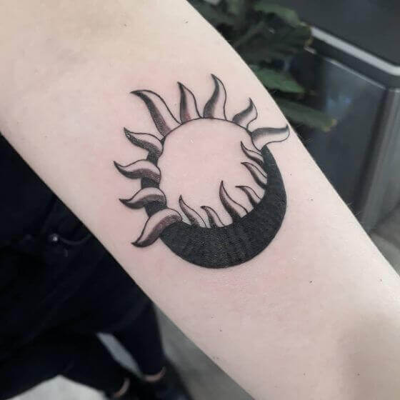 Simple tattoo on arm
