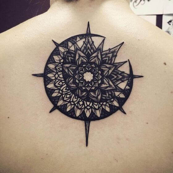 Tattoo of Moons Mandalas Shoulder