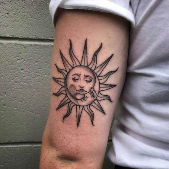 Sun within the Crescent Moon